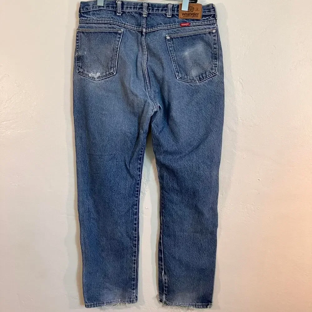 Vintage‎ 70s Wrangler Distressed Light Wash Denim Jeans
